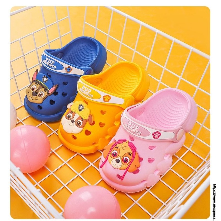 Giày dép sục cross xăng đan sandal cho trẻ em bé trai bé gái hoạt hình đội chó cứu hộ Paw Patrol nhựa cao cấp siêu nhẹ