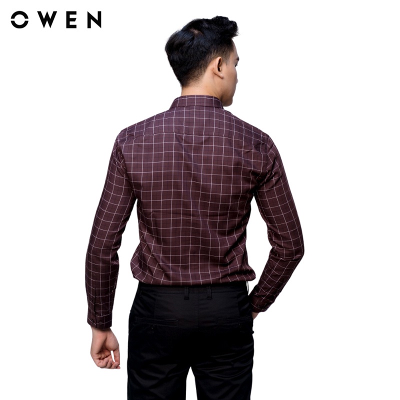 Áo sơ mi Dài tay Owen Bamboo Slim Fit màu Nâu - AS61012D