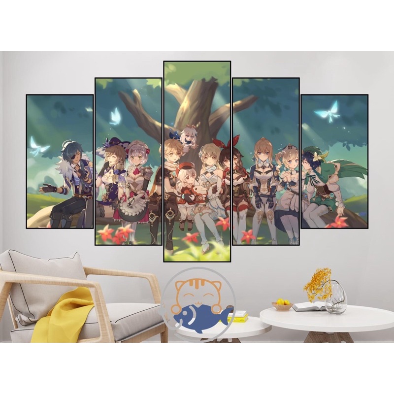 TRANH DÁN TƯỜNG trang trí decor - GAME GENSHIN IMPACT