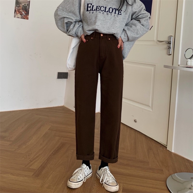 Q04Q05 - Quần Jeans cạp cao phong cách Hàn Quốc