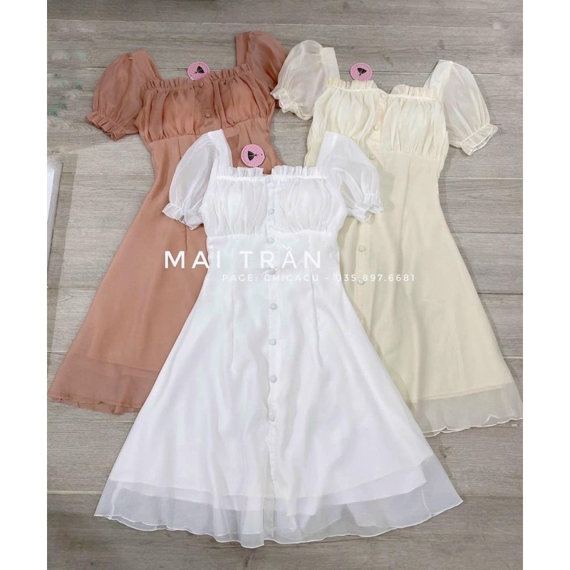 váy trắng tiểu thư ( ảnh shop chụp thật) | BigBuy360 - bigbuy360.vn