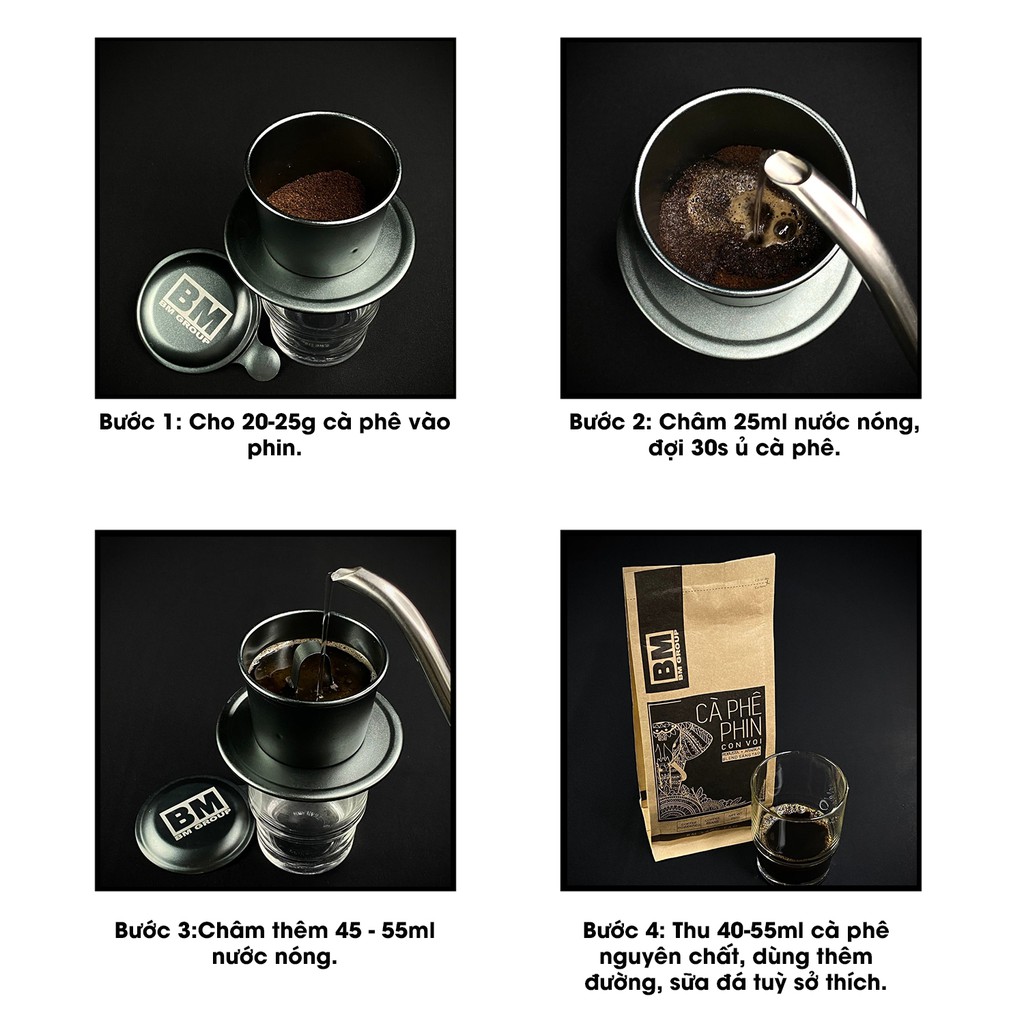 Cà Phê Bột [ Gói 250g ] Robusta và Arabica -  BM Sáng Tạo - Hái chín - Rang Mộc - Nguyên Chất - BM GROUP | BigBuy360 - bigbuy360.vn