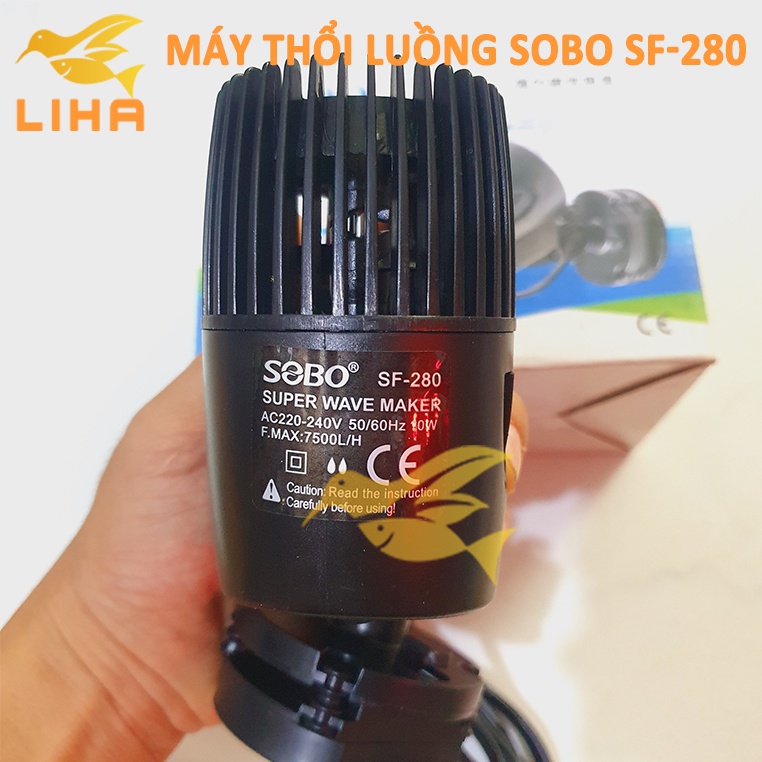 Máy Thổi Luồng Sobo SF-280 (10W - 7500L/H) - Máy Tạo Sóng Hít Nam Châm Cho Bể Cá