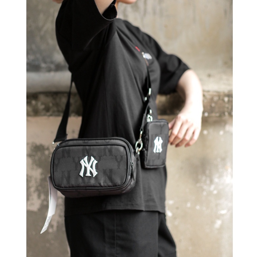 Set Túi Nữ Đeo Chéo 2 Ngăn MLB Monogram Xuất Hàn Tem Tag Đầy Đủ Bảo Hành Trọn Đời