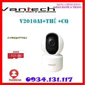 CAMERA VANTECH 2.0M V2010AI KÈM THẺ 32GB ( KÈM CĐ)