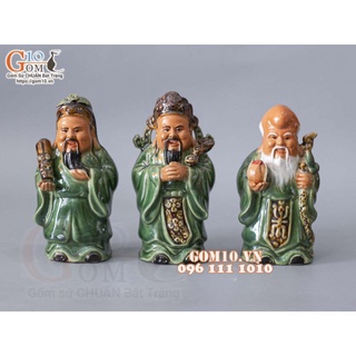 Bộ tam đa phúc - lộc- thọ men xanh cao 20cm