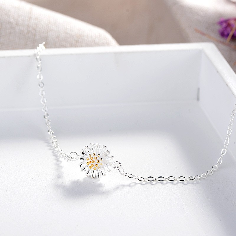 Vòng tay bạc hình hoa cúc phong cách , đẹp cá tính dành cho nữ ANTA Jewelry - ATJ3541