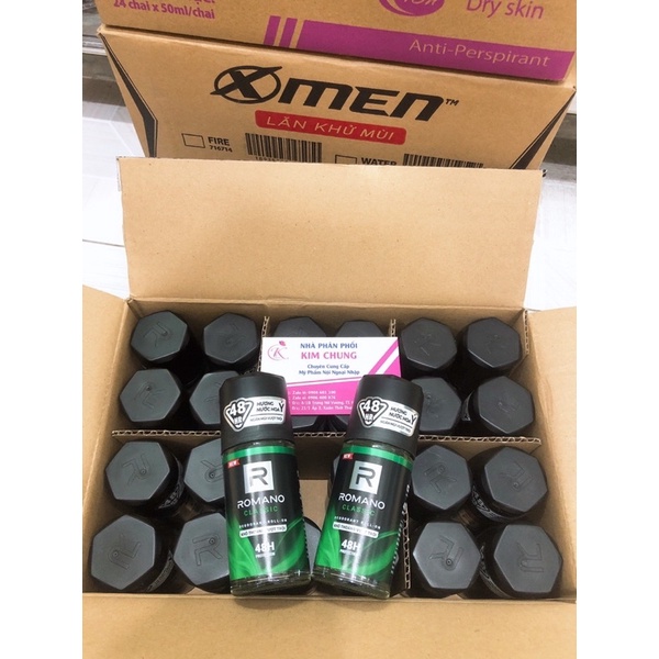 Lăn Khử Mùi Romano Classic Hương Nước Hoa 50ml Khô Thoáng