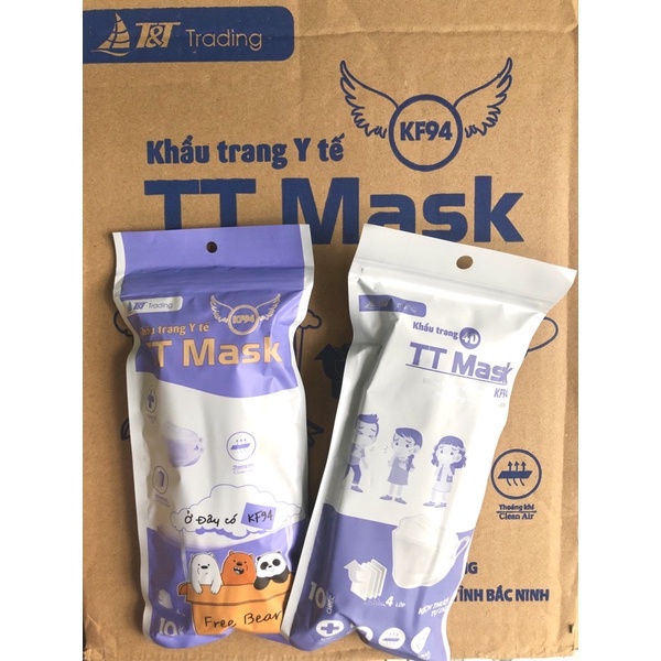 Khẩu trang KF94 TRẺ EM có 2 độ tuổi. COMBO 50 cái và 10 cái | BigBuy360 - bigbuy360.vn