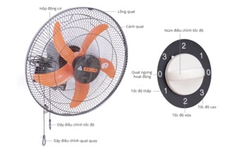 QUẠT SENKO TREO TƯỜNG TC16