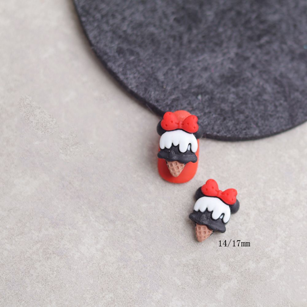 [Hàng mới về] Phụ kiện trang trí móng tay hình đầu chuột mickey 3d dễ thương