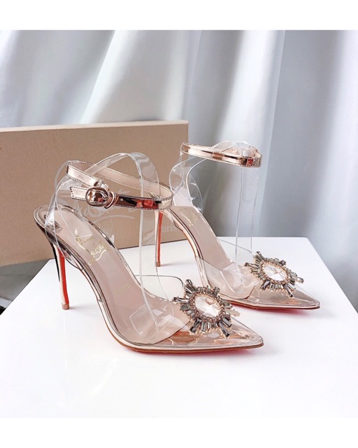 Sandal PHA LÊ hoa đá mặt trời bản GOLD +
