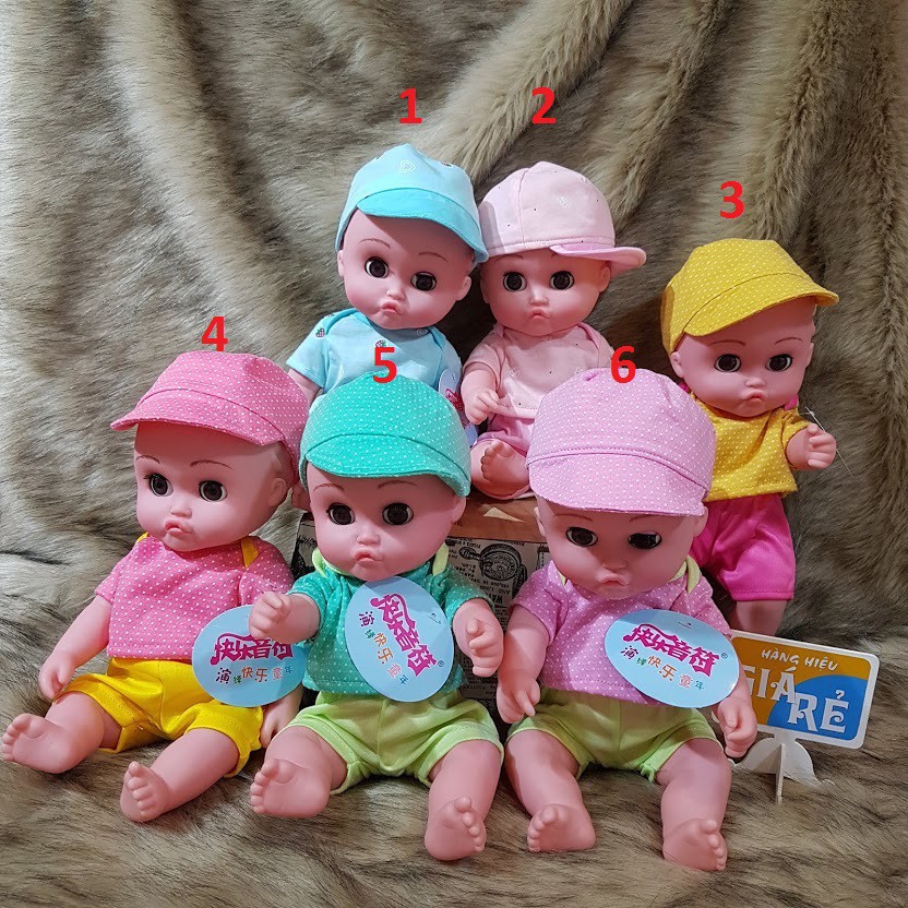 {Xã Lỗ} Búp Bê 35 cm Nhựa Mềm Kona Mắt Chớp Chu Mỏ 14 inch doll