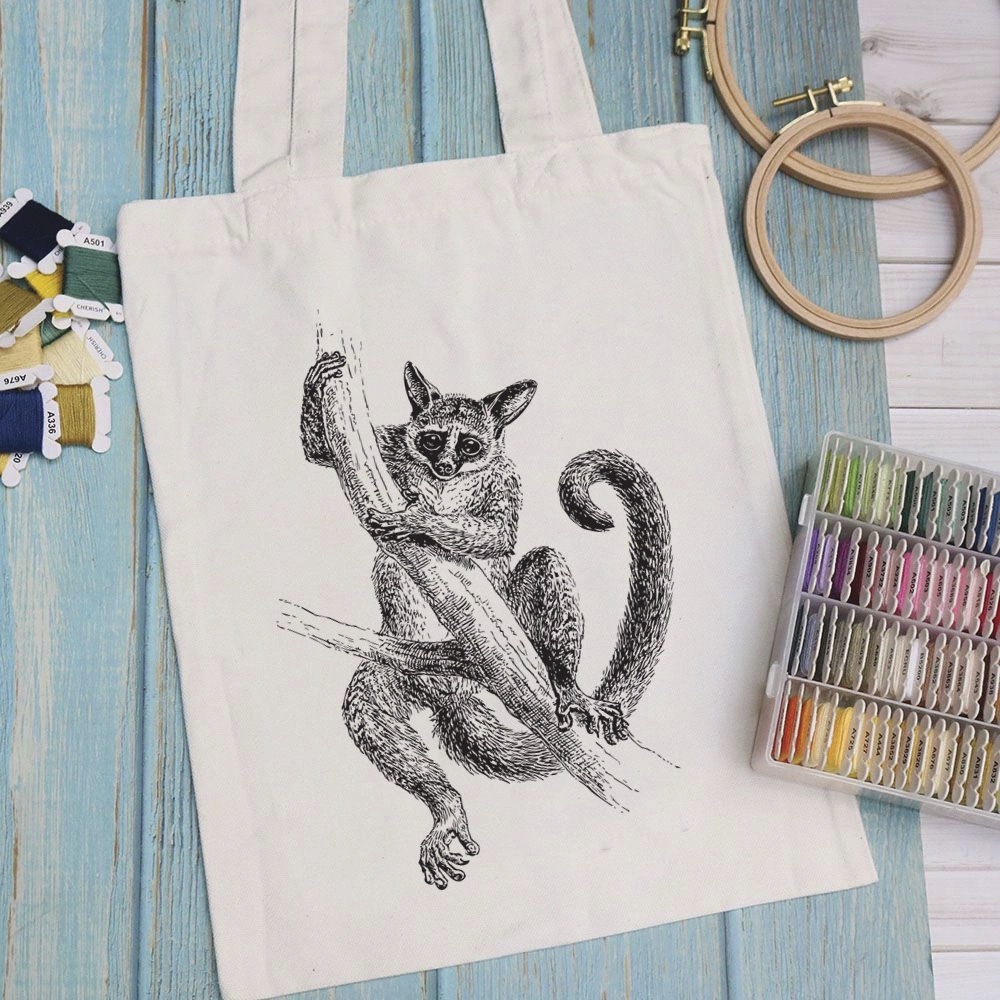 Túi vải túi Tote WILD ANIMALS - Mẫu 7 vải canvas dày đẹp cho nữ có khóa miệng đi học đi chơi. In hình theo yêu cầu