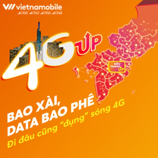 [Miễn Phí 1 Tháng] Sim Siêu Data 4G Vietnamobile 30GB/tháng - Duy trì chỉ 30k/tháng