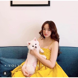 VÁY MAXI 2 DÂY CHUN NGỰC