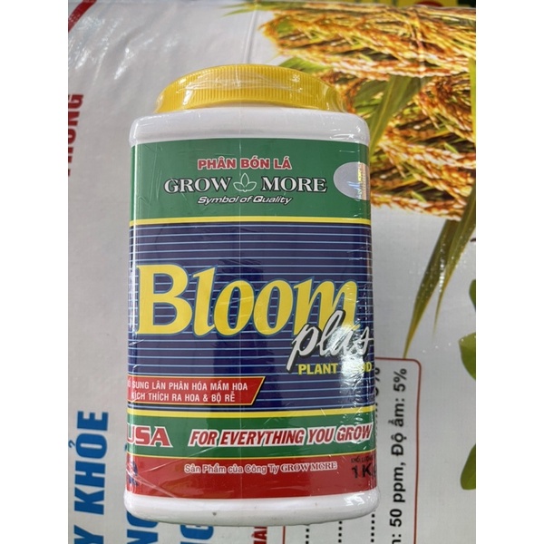 GrowMore Bloom Plus 10-60-10 + TE 1KG - Phân bón lá Grow More kích thích ra hoa và phát triển bộ rễ