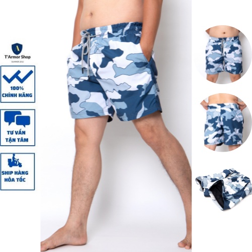 Quần short dù TArmorShop có 2 túi , Quần đùi nam vải dù gió chống thấm nước , được may thêm lớp lưới bên trong.