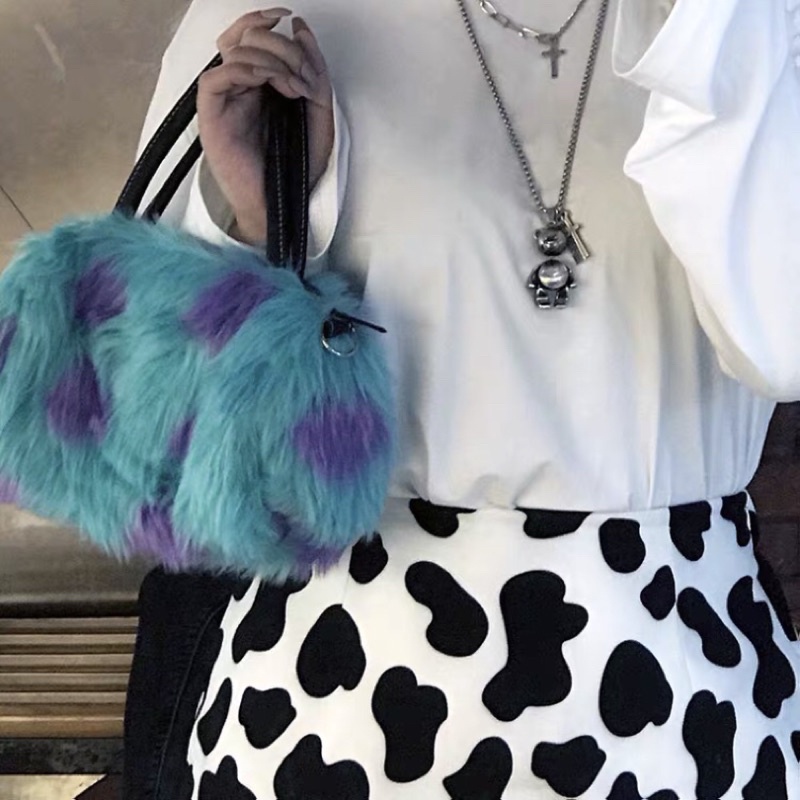 Túi xách lông thời trang kiểu dáng ulzzang họa tiết Sulley