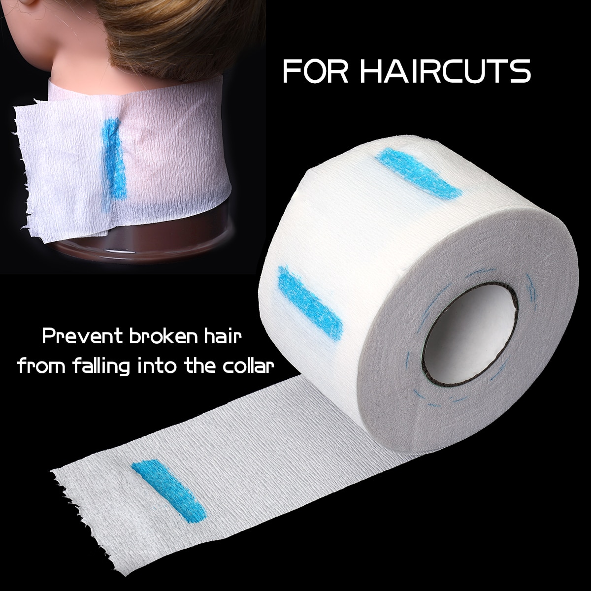 [Hàng mới về] Cuộn 100 tờ giấy dán cổ chống thấm nước chuyên dụng cho thợ cắt tóc tiện lợi