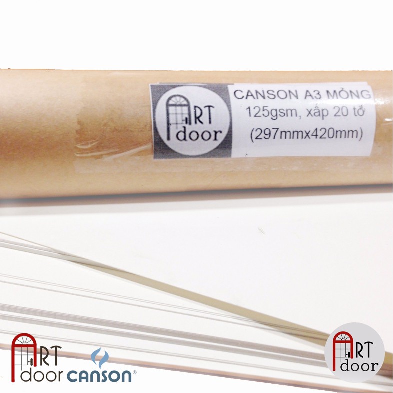 [ARTDOOR] Giấy vẽ chì Canson TRUYỀN THỐNG 125gsm (Vân Ngang, Mỏng)