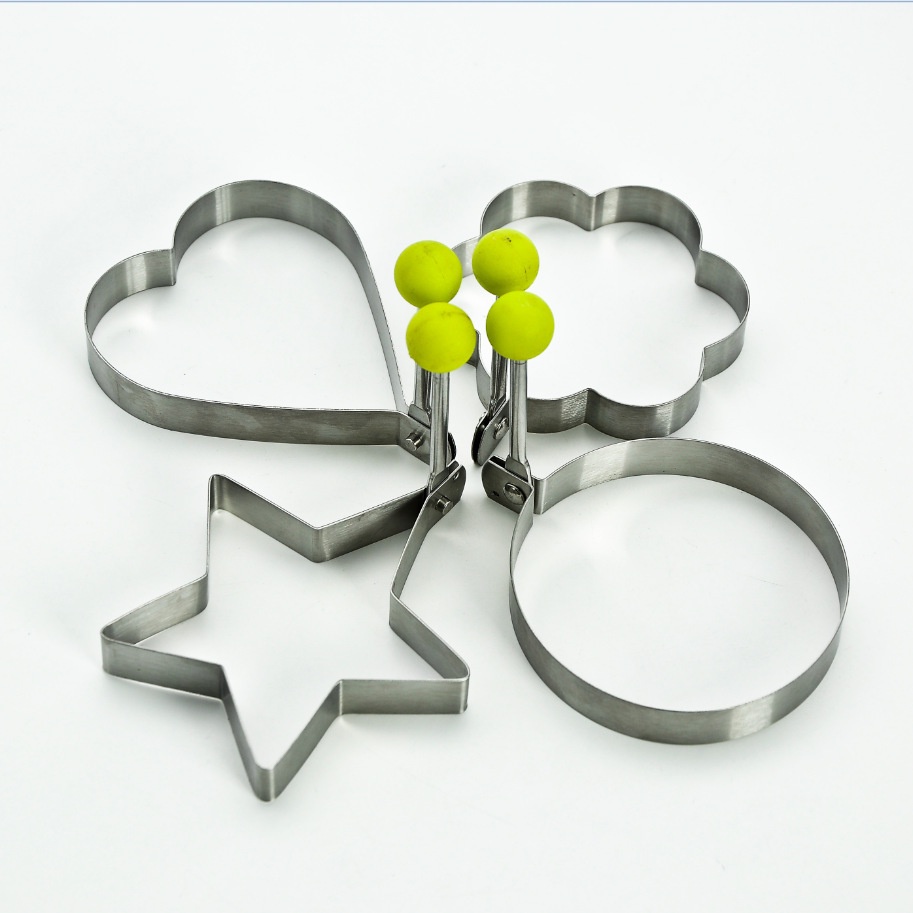 Khuôn Làm Trứng Chiên Bằng Thép Không Gỉ Dày Không Dính diy