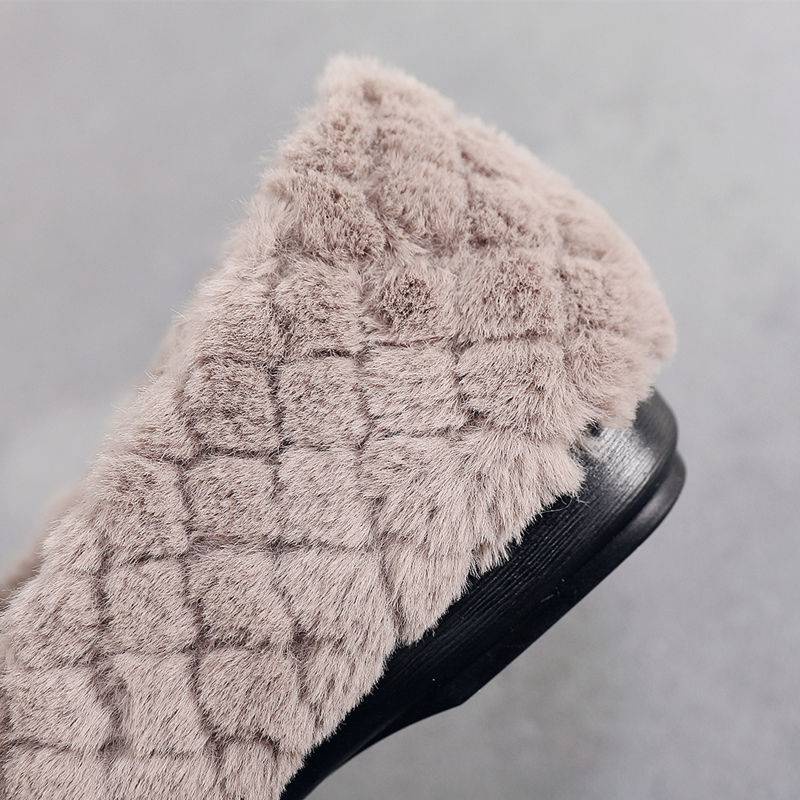 Giày Búp Bê Đế Bằng Lót Lông Cừu Đính Nơ Xinh Xắn Thời Trang Mùa Đông