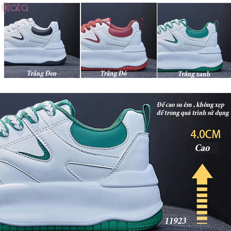 Giày trắng sneakers street phong cách Hàn Quốc nữ 11923