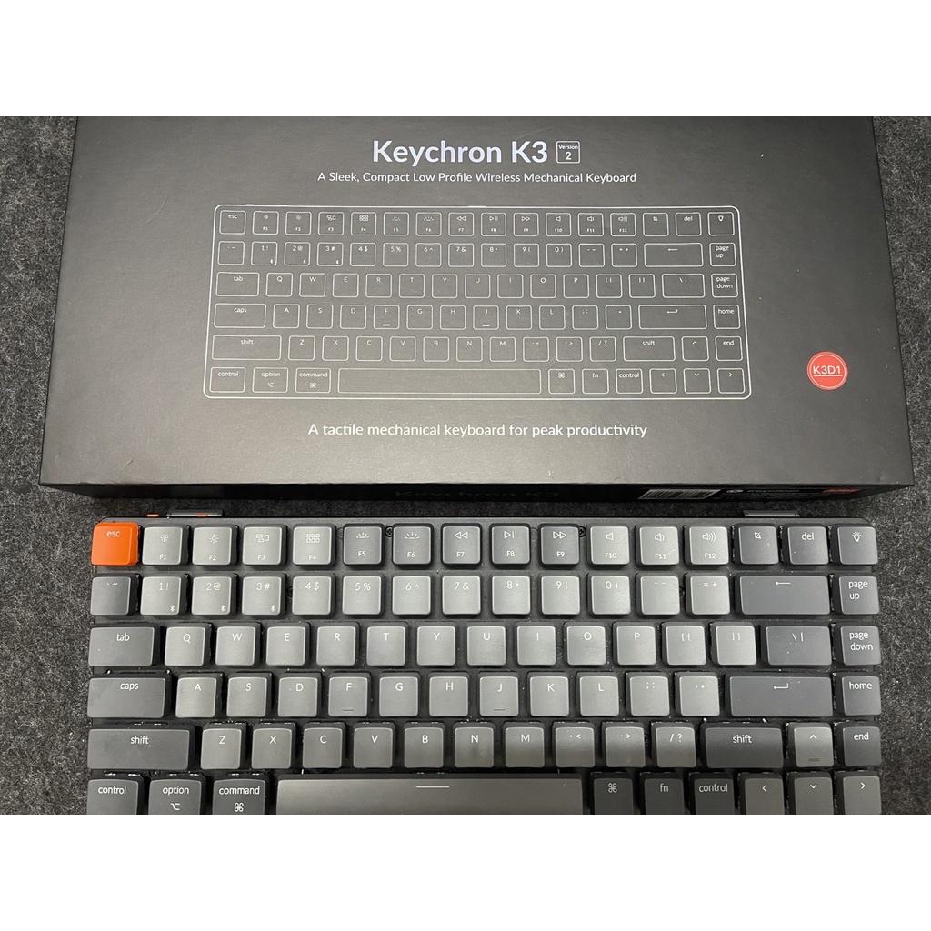 Keychron K3V2 - Bàn phím cơ Keychron K3, Red Optical Switch, Led đơn, Hotswap full box