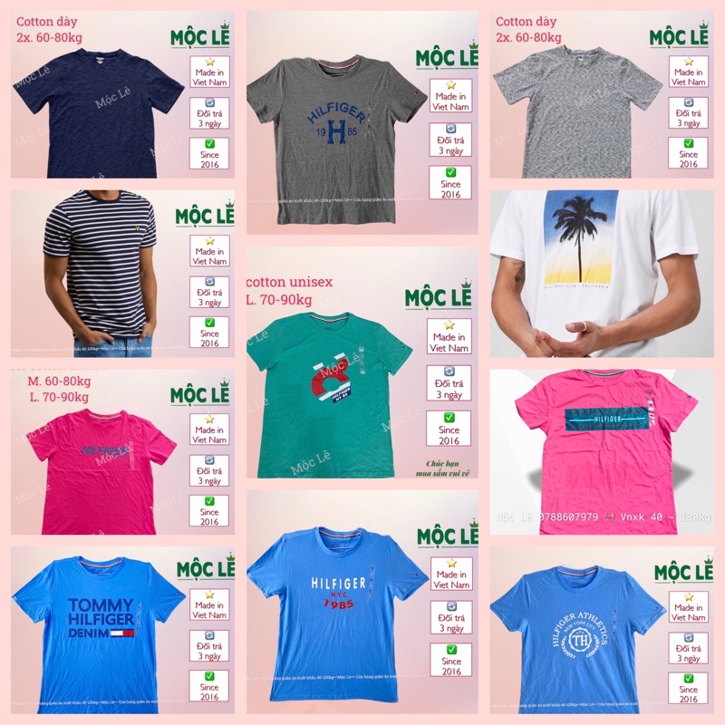 16 mẫu Áo thun cotton logo thêu tay T.O.M.M.Y form rộng unisex tshirt vnxk xuất xịn nam nữ oversize bigsize