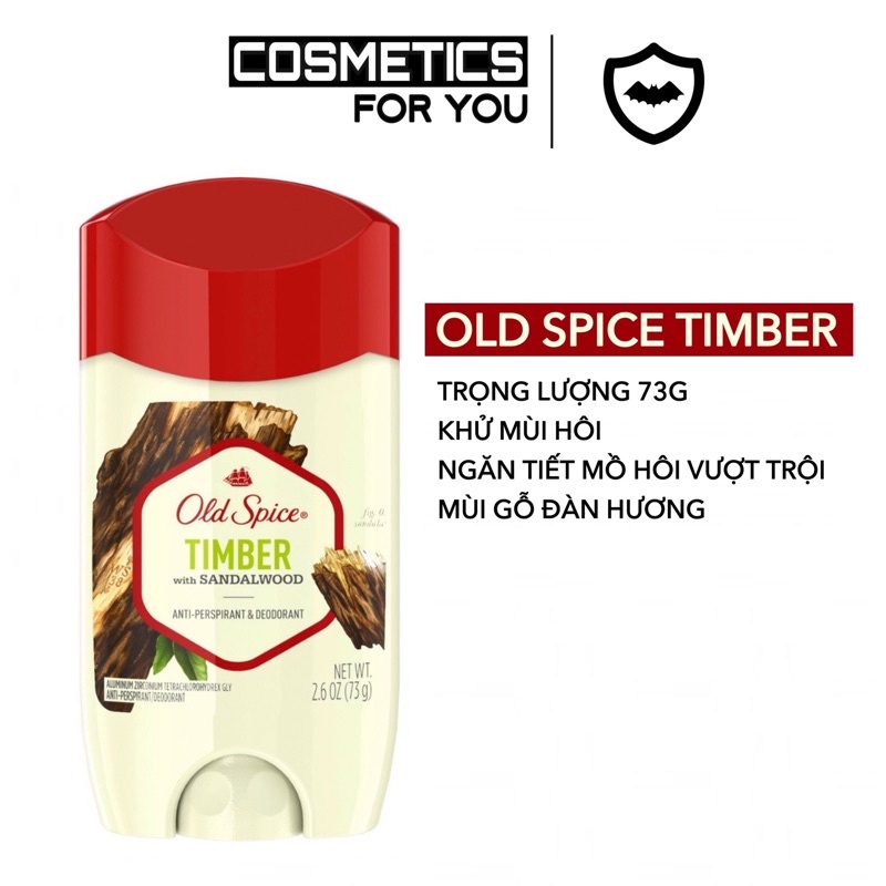 SÁP KHỬ MÙI OLD SPICE TIMBER 73G (USA) | SÁP TRẮNG