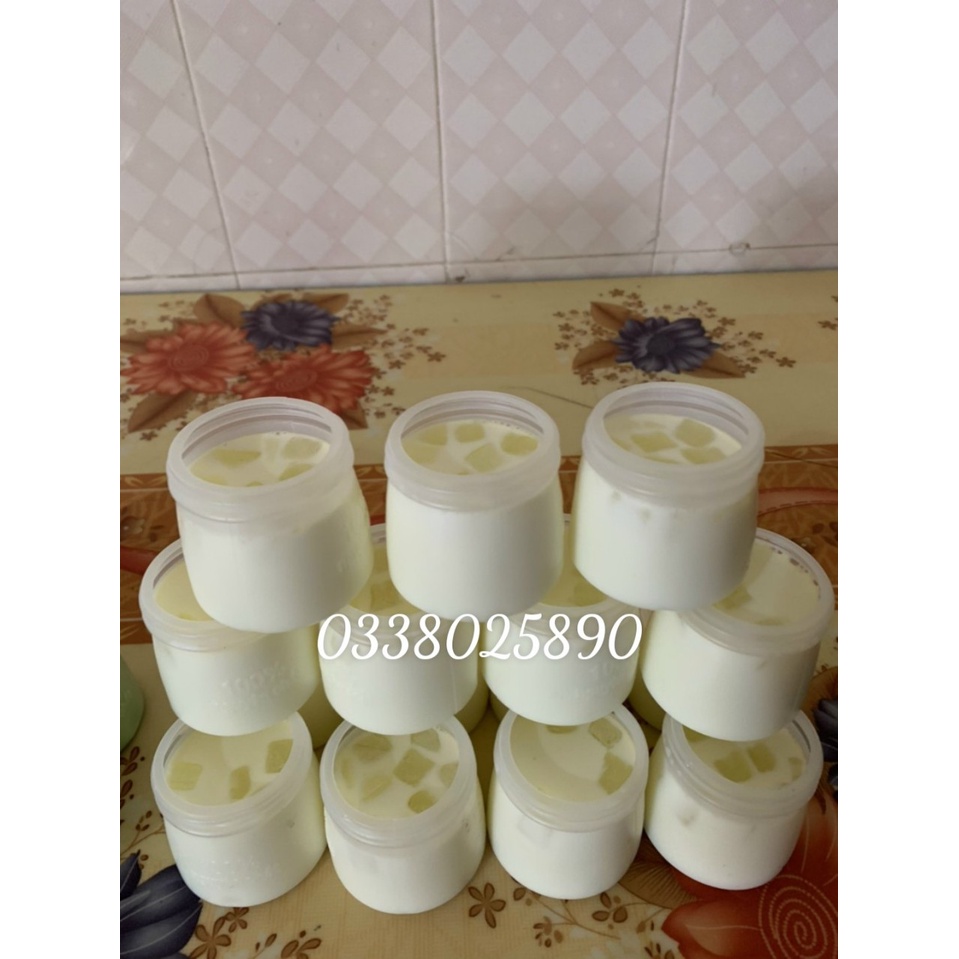 Combo 50 hũ làm sữa chua 120ml có kèm nắp