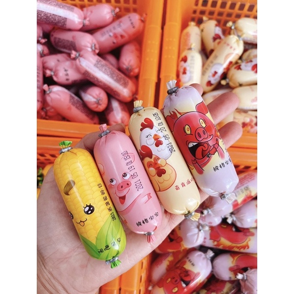 Xúc Xích Ăn Liền Gà Heo Ngô Siêu Cute 36gram