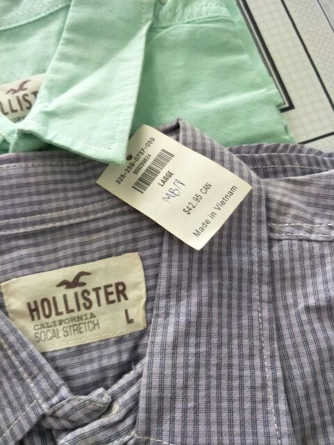 Áo SơMi Hollister Vnxk(xã nghỉ)