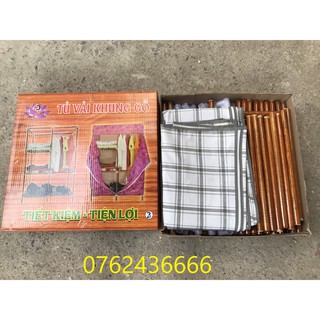 [ Bảo hành 24 tháng ] Tủ vải khung gỗ 2 buồng Việt Nam