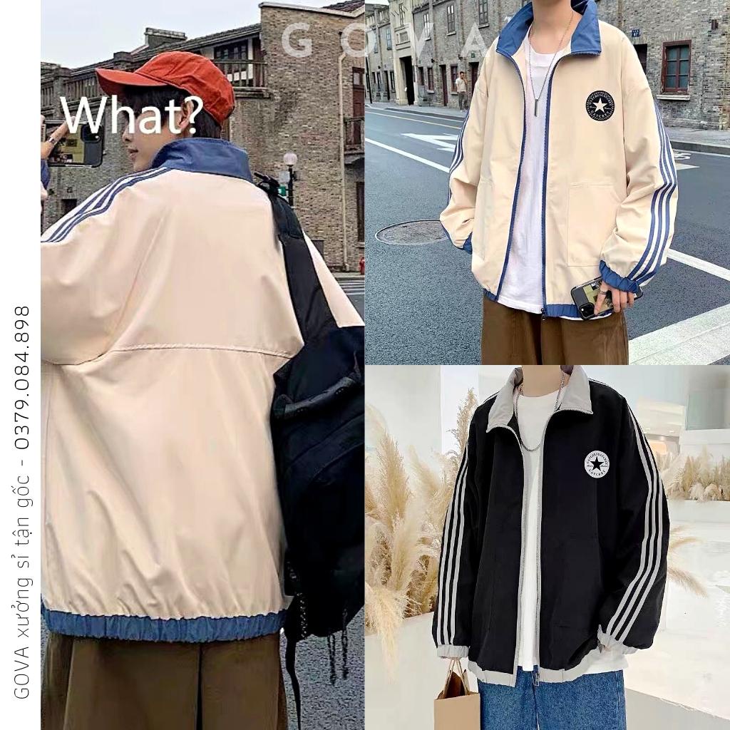 Áo Khoác Dù GATCREY 2 Lớp Form Rộng Nam Nữ Unisex, Áo Gió Bomber Bóng Chày Chống Nắng Ulzzang GOVA