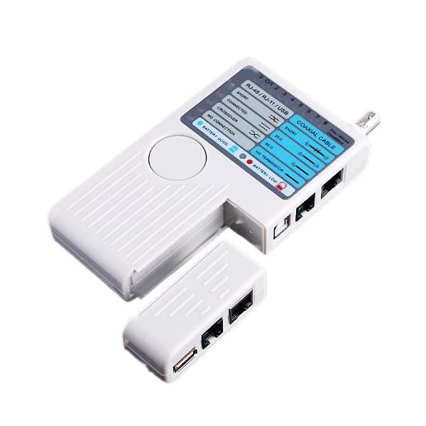 BỘ TEST CÁP MẠNG, KIỂM TRA CÁP MẠNG RJ45, RJ 11 , USB , CÁP ĐỒNG TRỤC BNC 4 TRONG 1 , TESTER 4 IN 1