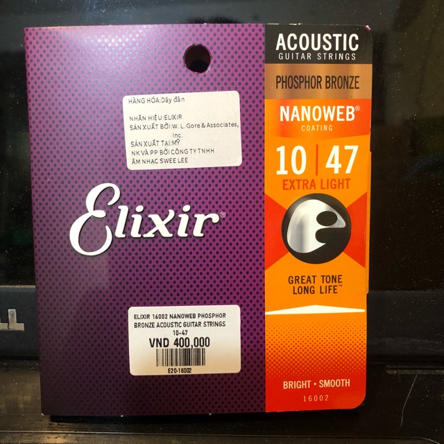 Dây đàn Elixir Acoustic