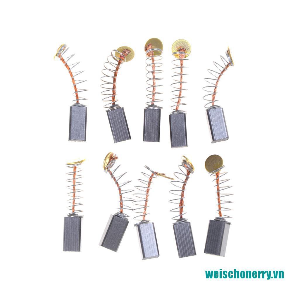 Weischoenrry◑Bộ 10 Động Cơ Chổi Than 5X5X8Mm Chất Lượng Cao