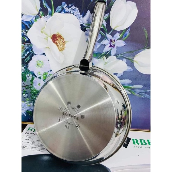 Chảo chống dính sâu lòng, Chảo bếp từ cao cấp ARBER AC-24L đường kính 24cm sử dụng cho mọi loại bếp