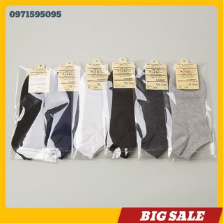 Tất trơn bền đẹp ⚜️𝑭𝑹𝑬𝑬𝑺𝑯𝑰𝑷⚜️ Vớ Tất Nam Nữ Nhật Cotton 100% Ba Màu Cơ Bản Cực Mỏng