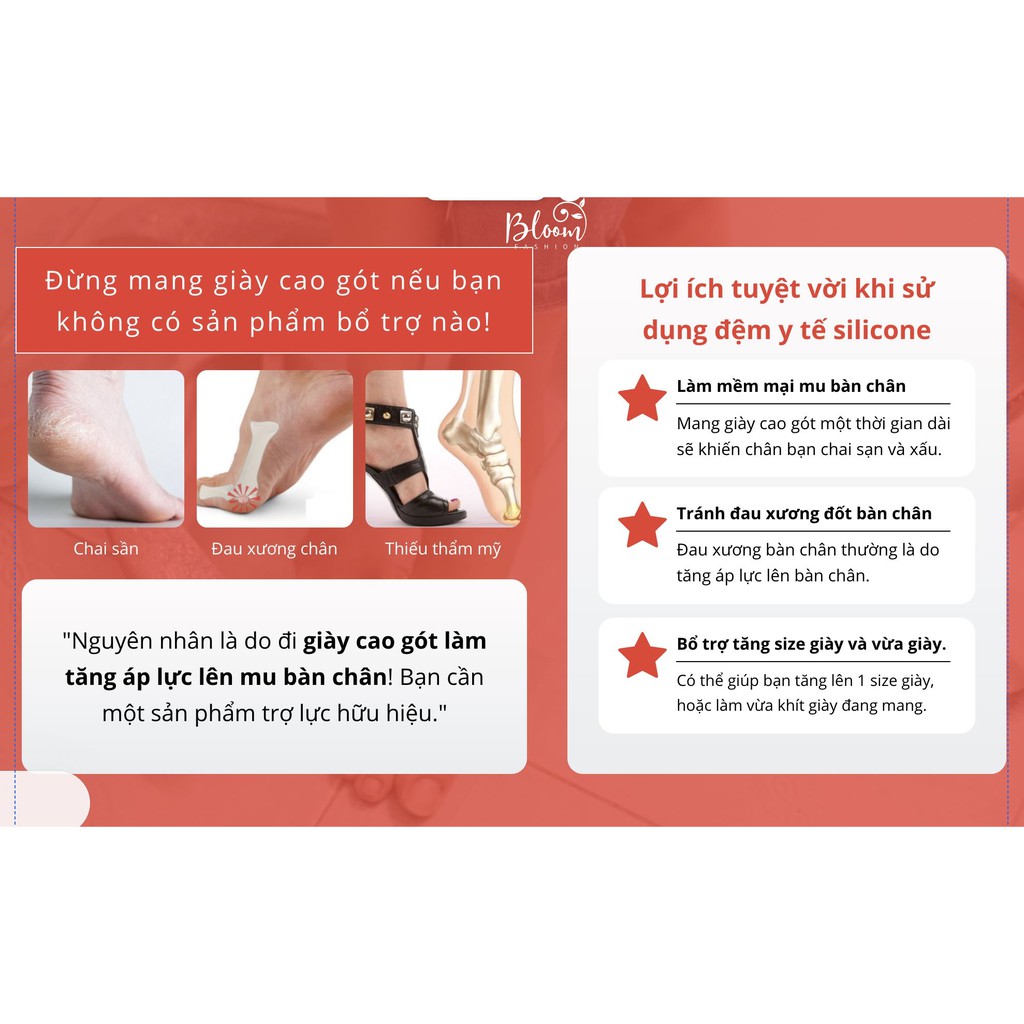 Lót giày cao gót nữ êm chân 4D chống trầy xước, chống trượt, khử mùi hiệu quả | Phụ kiện giày nữ Guri LG02