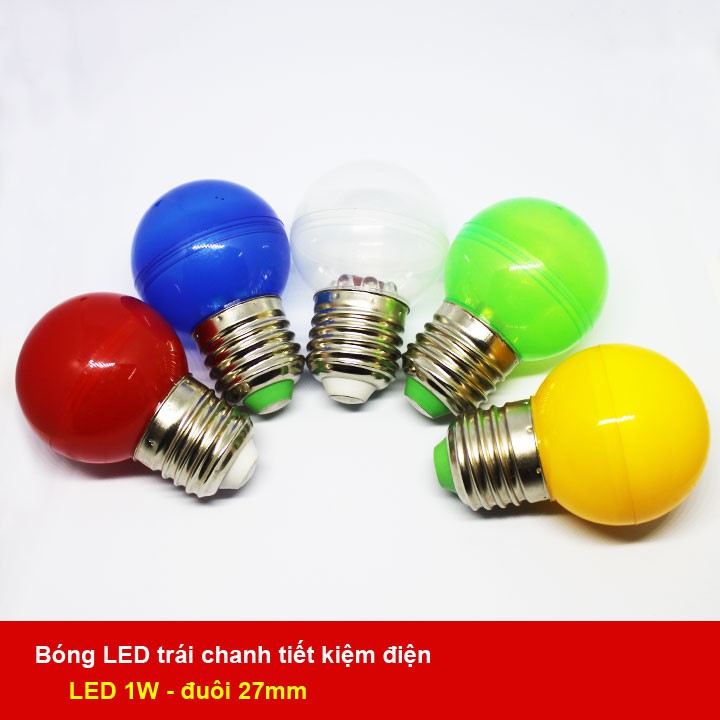 Bóng Đèn Led Trái Chanh 1w  Trang Trí Phòng Ngủ Và Ngoài Trời Có Dây