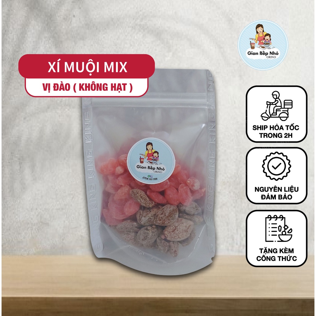 XÍ MUỘI MIX VỊ ĐÀO KHÔNG HẠT - ĂN LÀ NGHIỆN , THƠM NGON KHÓ CƯỠNG (100GR/250GR)