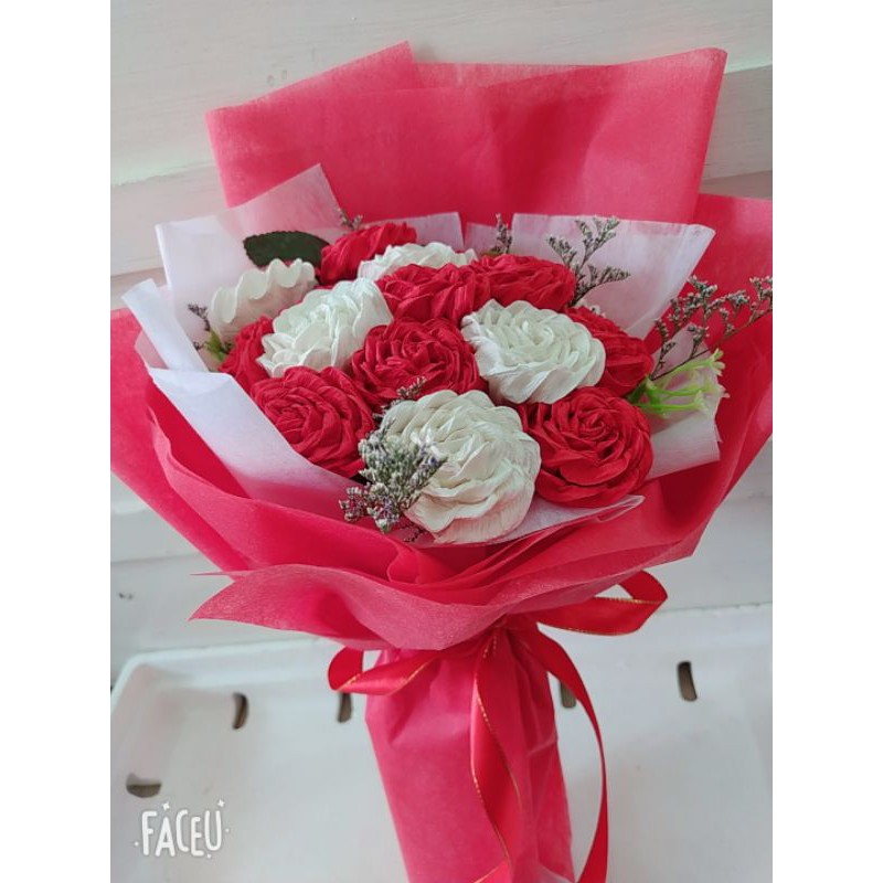 Hoa hồng giấy nhún bó
