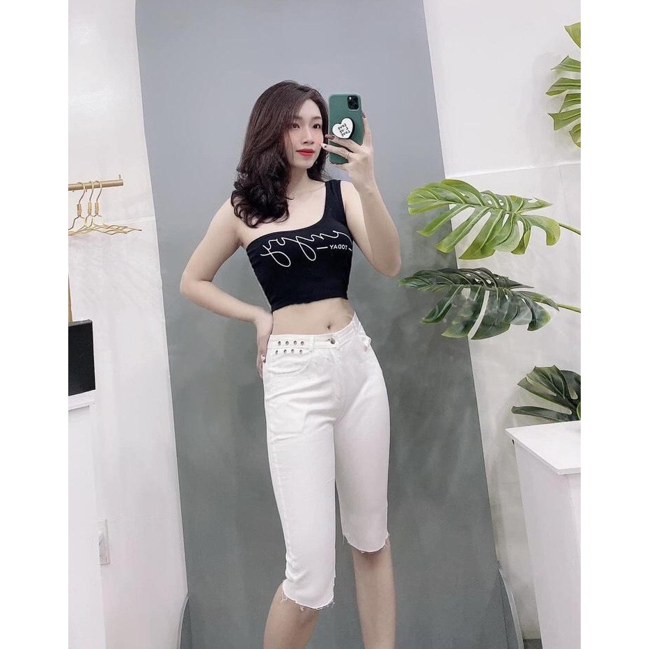 [HÌNH THẬT] ÁO BA LỖ LỆCH VAI MỘT TAY CROPTOP NGẮN NỮ ÔM BODY HOT GIRL ULZZANG HÀN QUỐC SWAG CHẤT 78