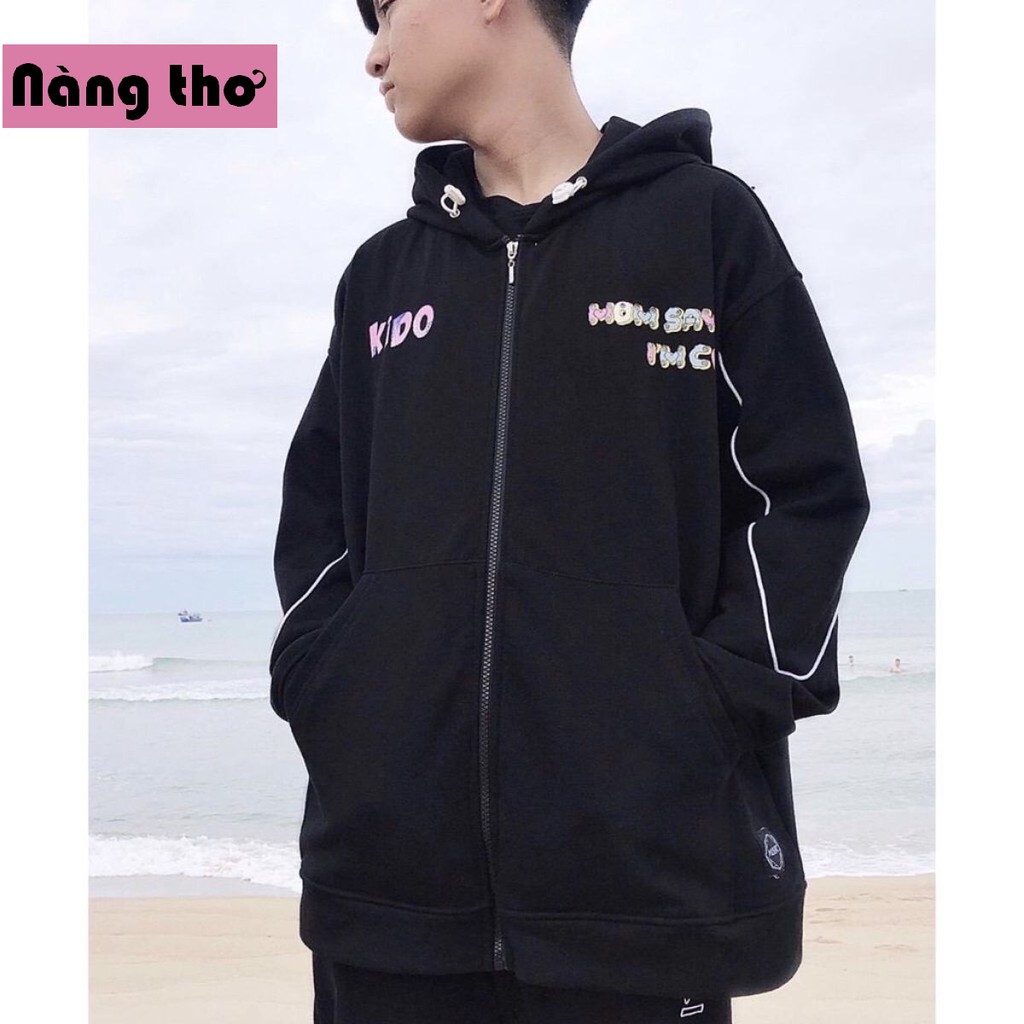 Áo khoác nam nữ form rộng đi học, áo hoodie nam nữ form rộng có dây kéo - Nàng Thơ's Shop