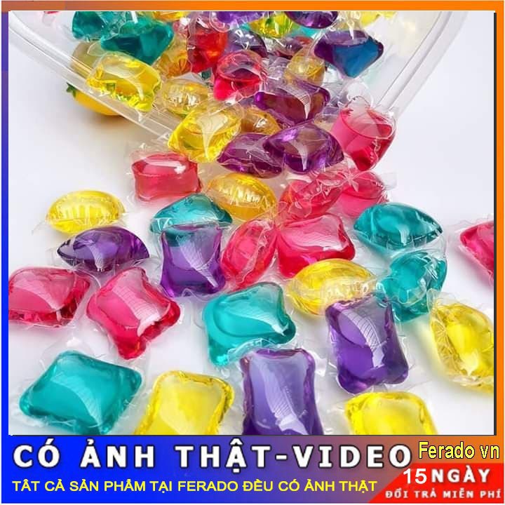 Hộp 30 viên giặt tẩy quần áo có 4 mùi hương thơm khác nhau