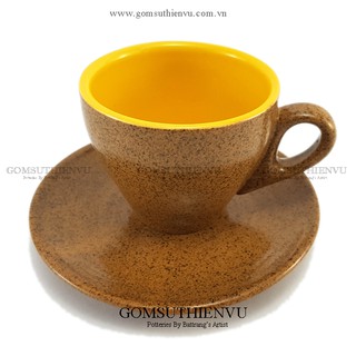 Cốc espresso 80ml Bát Tràng Kèm Đĩa