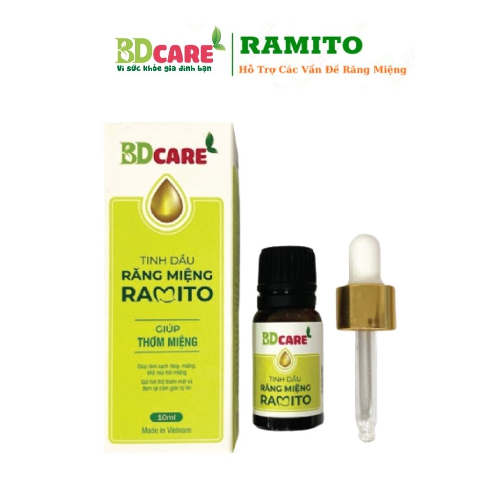 Tinh Dầu Ramito 10ml - Làm Sạch Răng Miệng, Tạo Cảm Giác Và Mùi Hương Thơm Mát, Giảm Đau Nhiệt Miệng bachduongcare